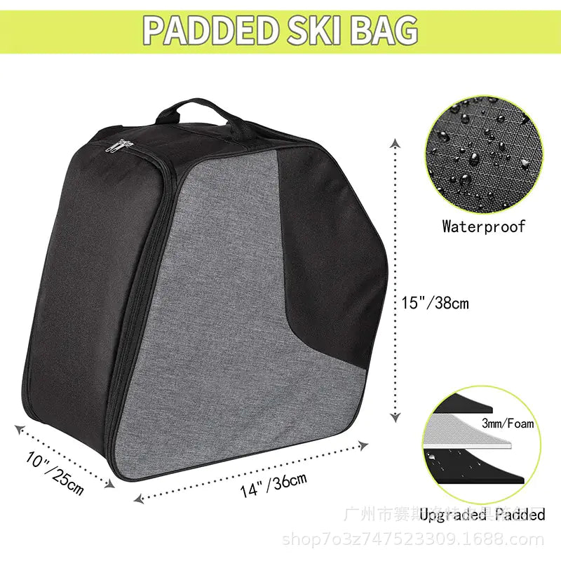 Large Capacity Waterproof Ski Gear Bag with Oxford Fabric