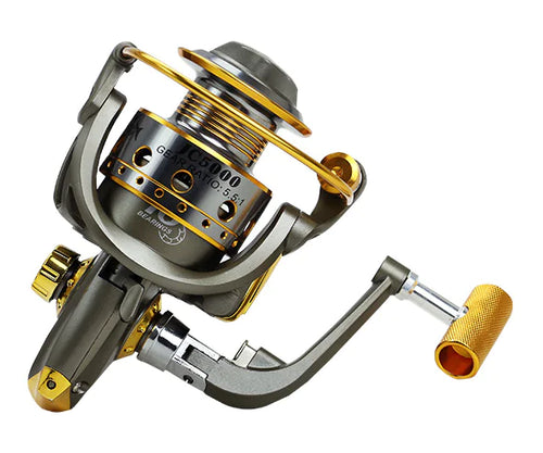 10 Axis Metal Fishing Reel with Handle and Gear