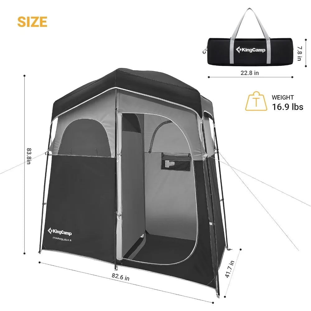 Oversized Portable Camping Shower Privacy Tent with Floor