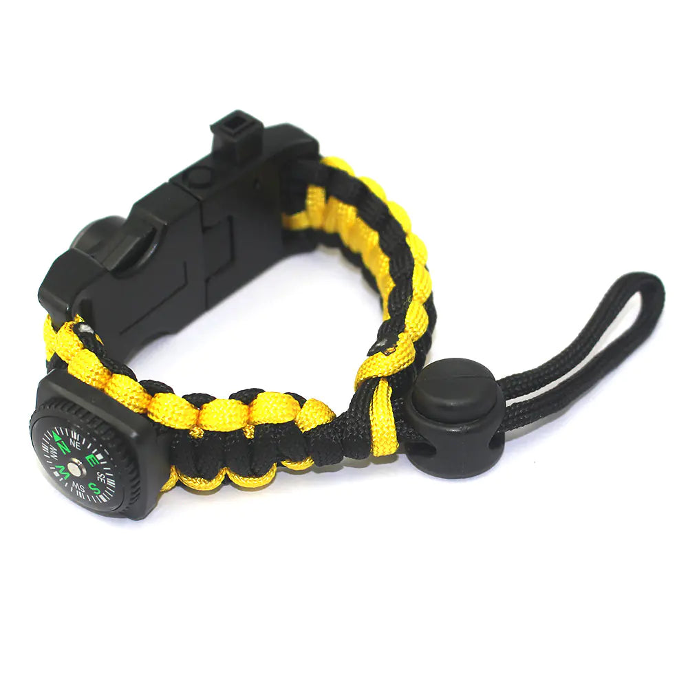 Outdoor Paracord Survival Bracelet with Fire Starter Tool