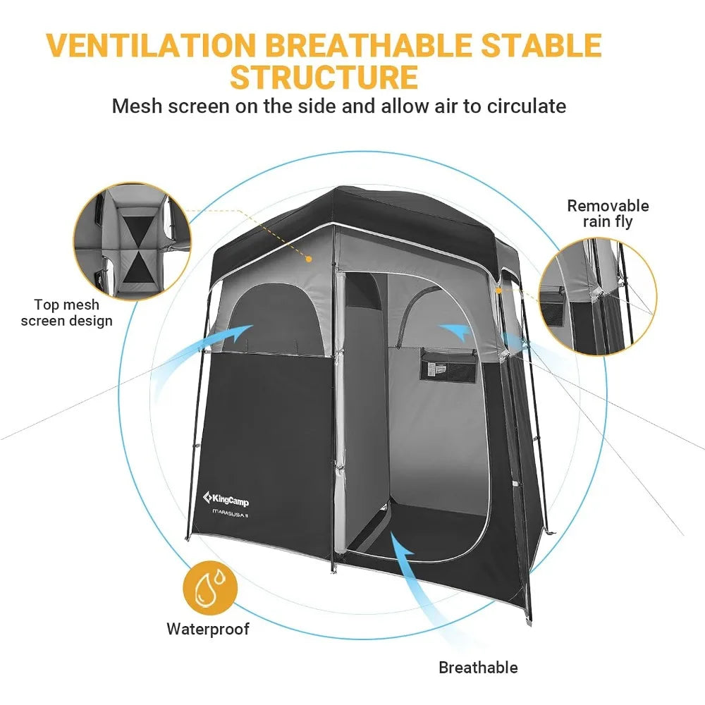 Oversized Portable Camping Shower Privacy Tent with Floor